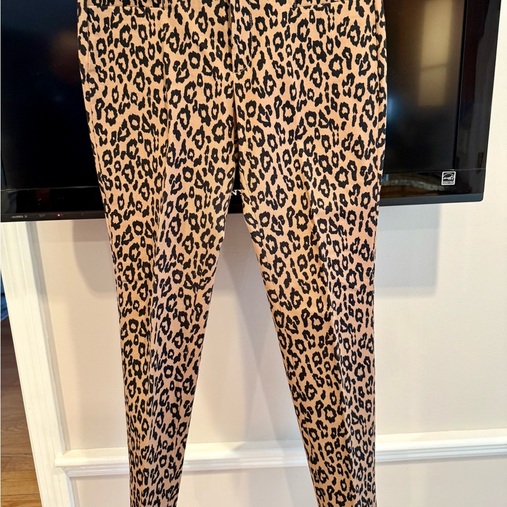 Banana Republic Leopard Print Straight Leg Pants